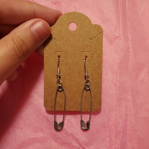 Cute handmade saftey pin earrings